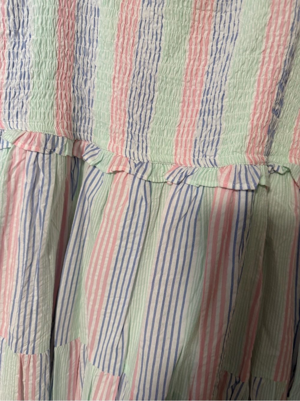 Women’s Pastel Striped Sundress - Pink, Blue & Mint - Picture 2 of 5